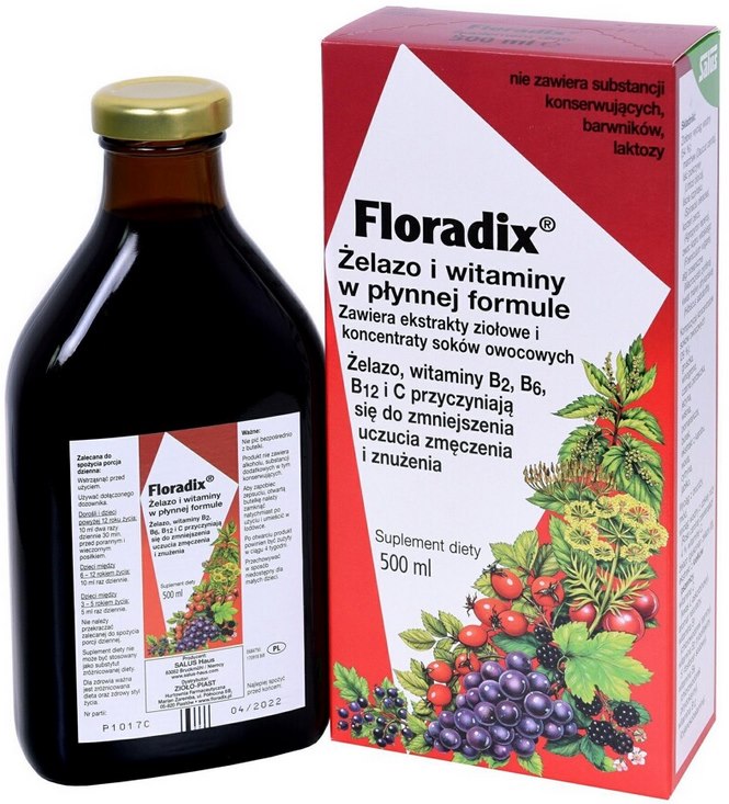 Floradix Żelazo i witaminy 500 ml