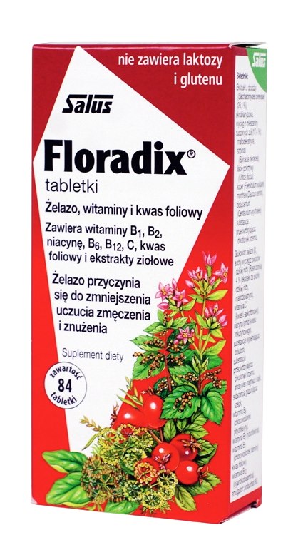 Floradix Zelazo tabletki 84 szt