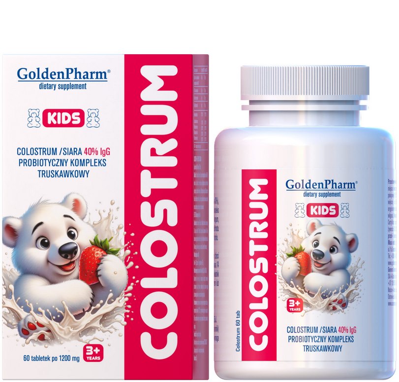 Golden Pharm Colostrum JUNIOR z probiotykiem-60 pastylek