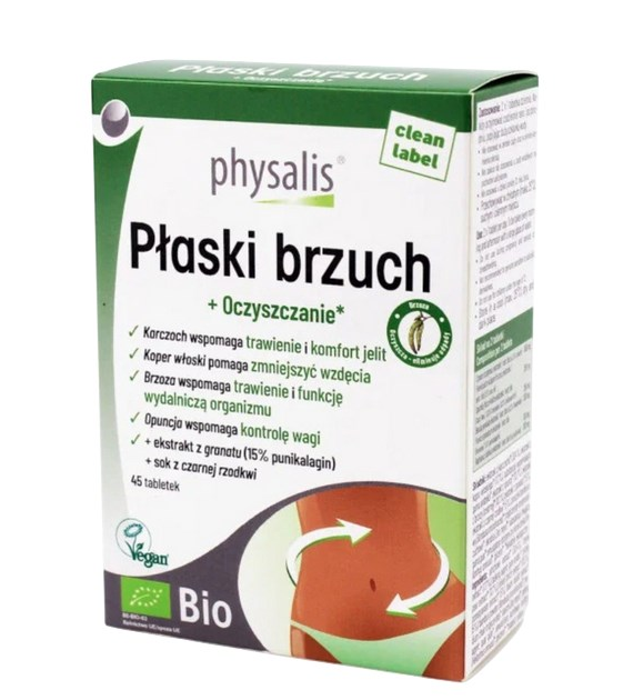 PHYSALIS Płaski brzuch + oczyszczanie BIO 45 tabl.