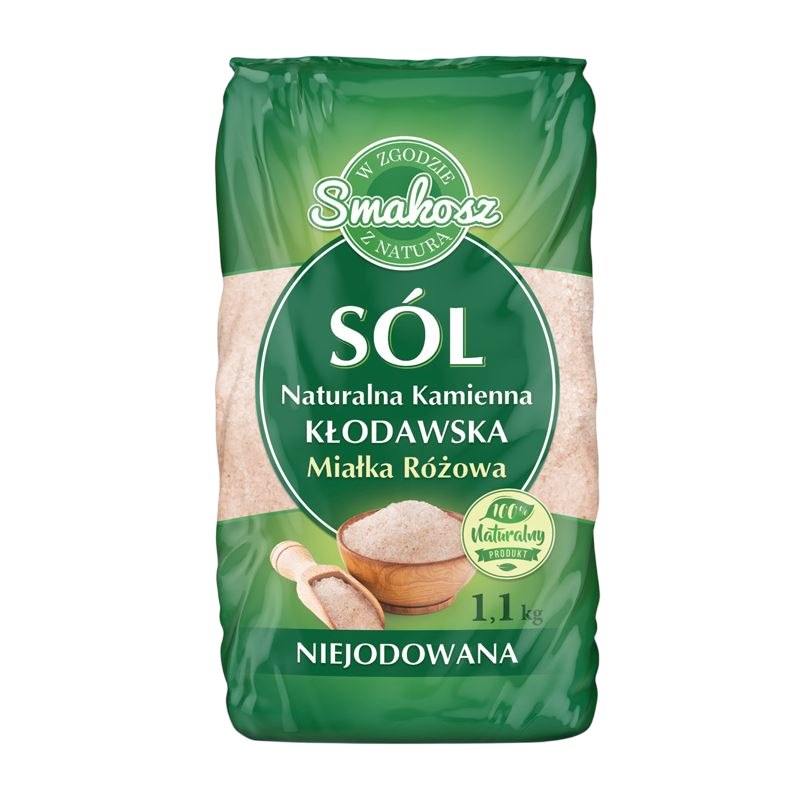 SMAKOSZ Sól kłodawska miałka naturalna kamienna niejodowana 1.1 kg