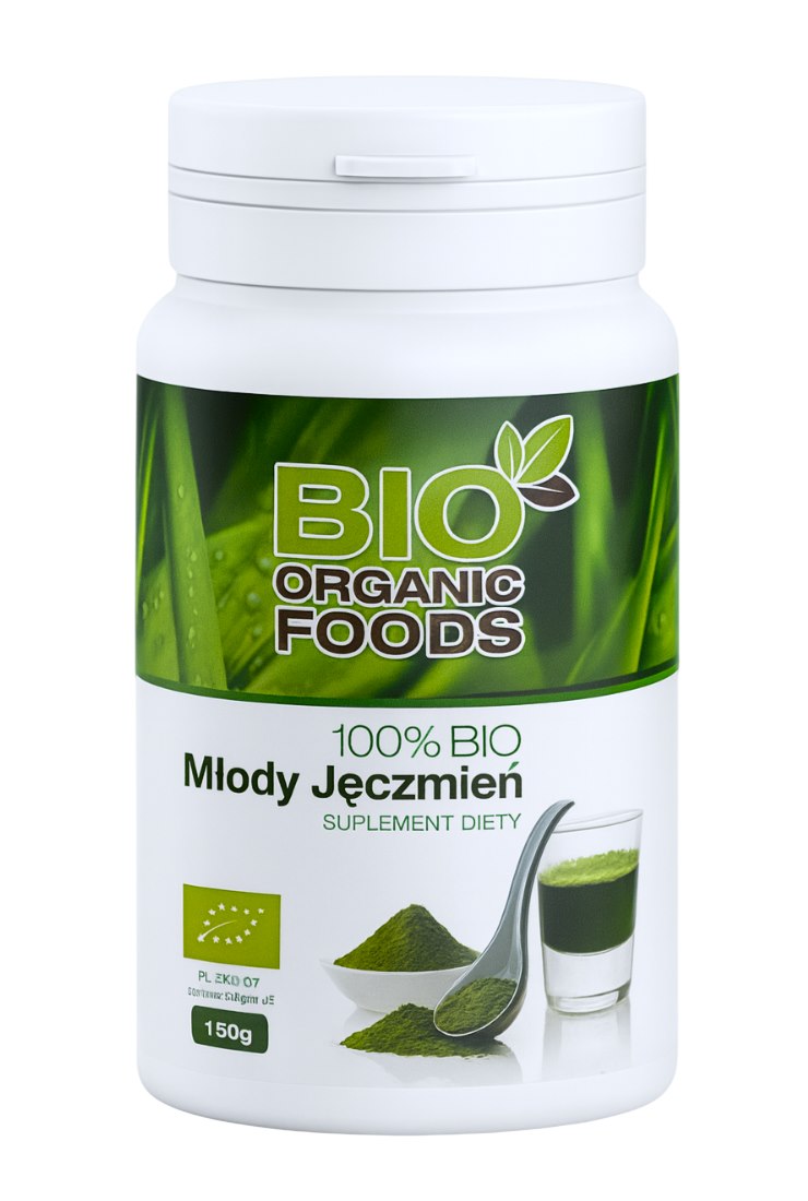 100% BIO Młody jeczmien 150g (sproszkowany sok) BIO ORGANIC FOODS FOODS