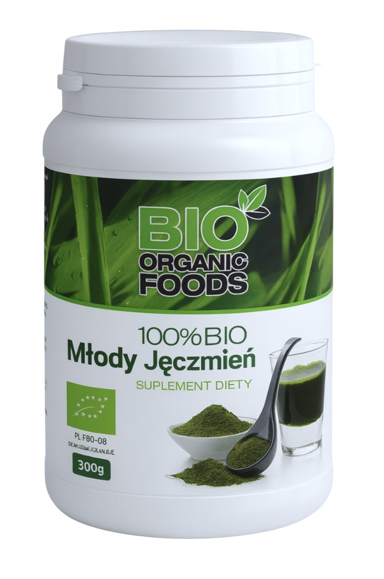 FOODS 100% BIO Mlody jeczmien 300g (sproszkowany sok) BIO ORGANIC