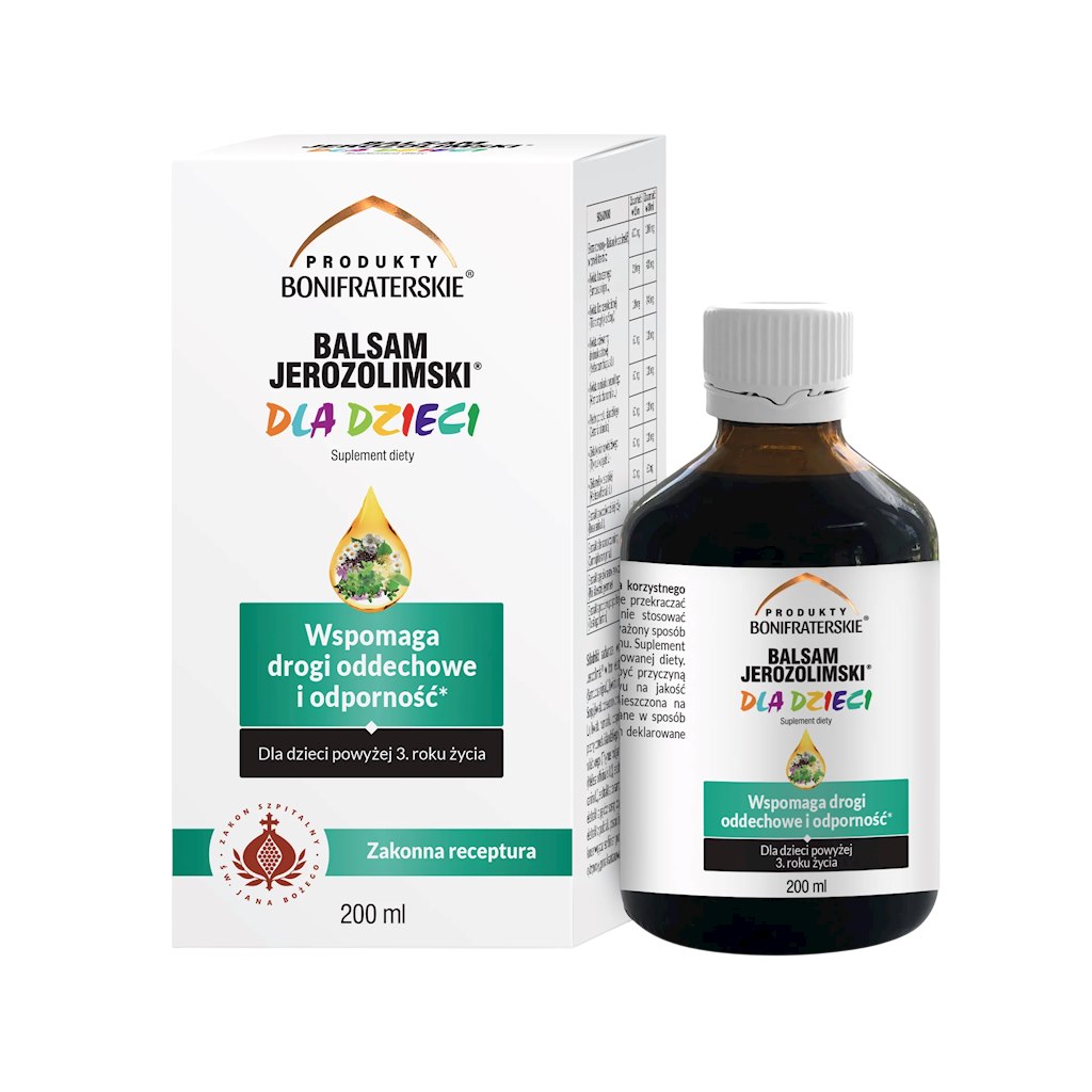 Balsam Jerozolimski dla dzieci 200 ml - Produkty Bonifraterskie