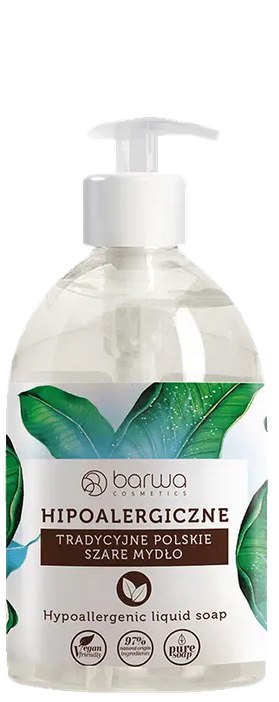 Barwa Mydlo w plynie szare