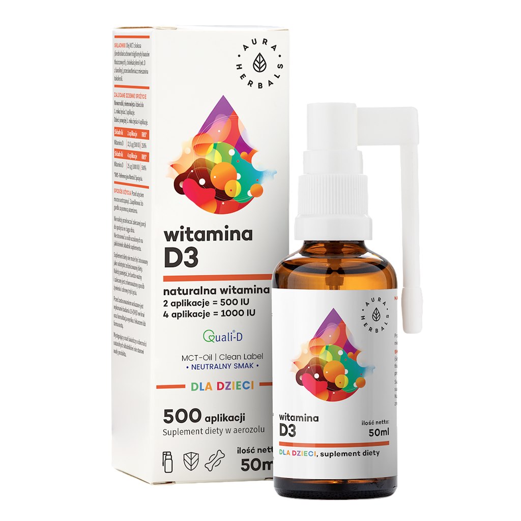 AURA Witamina D3 dla dzieci MCT 50ml