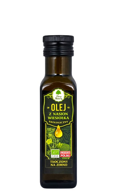 Olej z nasion wiesiołka tłoczony na zimno BIO 250ml DARY NATURY