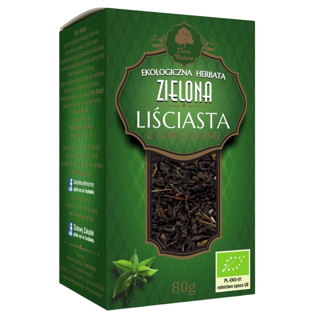 Dary Natury Herb. EKO Zielona Lisciasta 80g