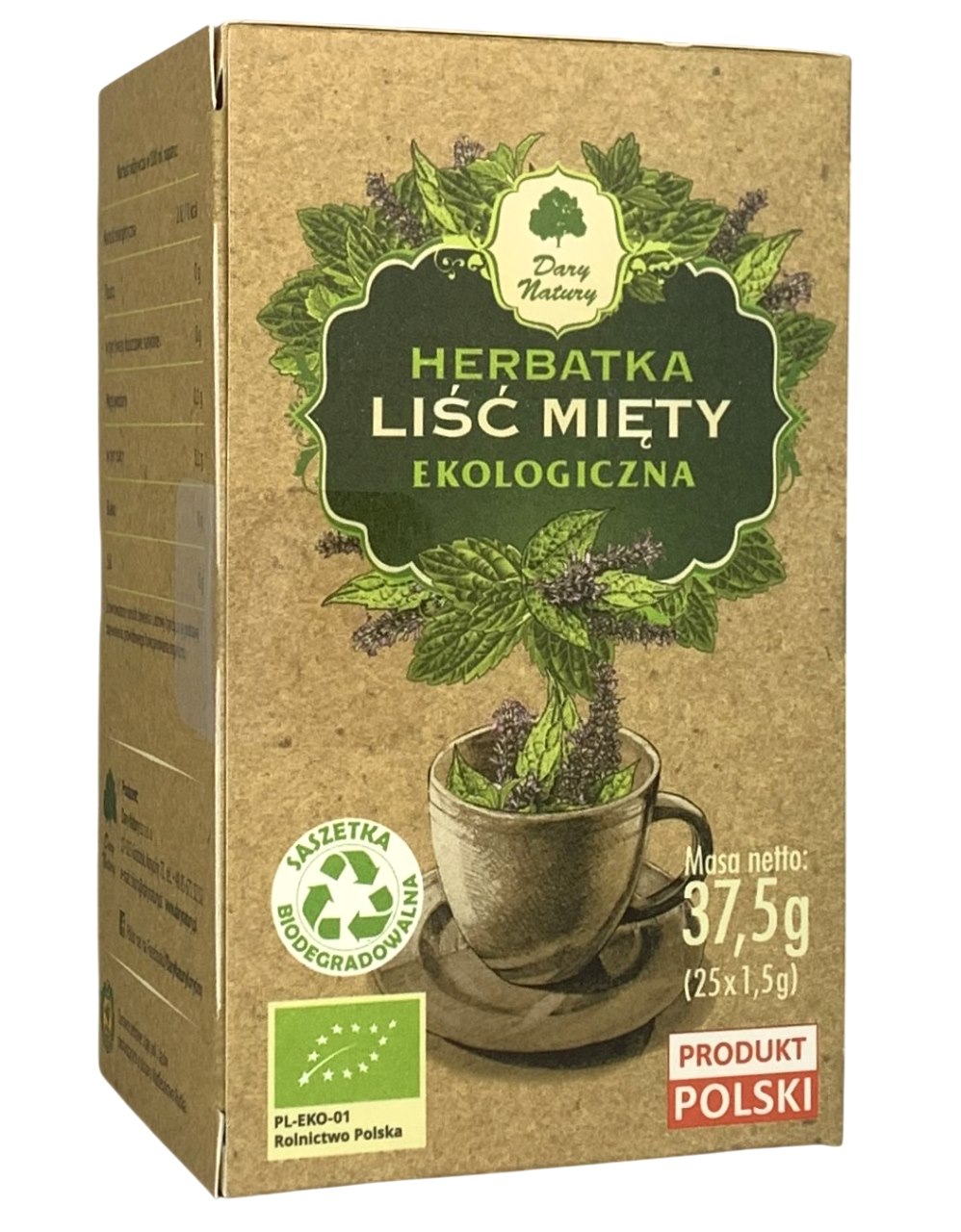 Dary Natury Mieta liść EKO 25x1,5g