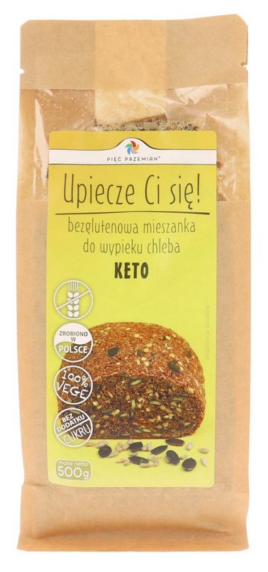 PiĘĆ PRZEMIAN Mieszanka do wypieku chleba KETO bezglutenowa 500g