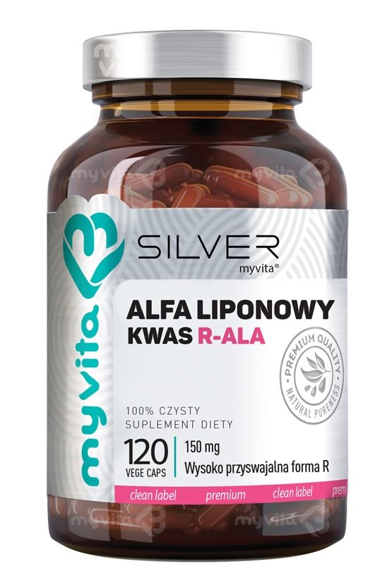 SILVER Kwas Alfaliponowy R-ALA 150mg, 120kaps. MyVita