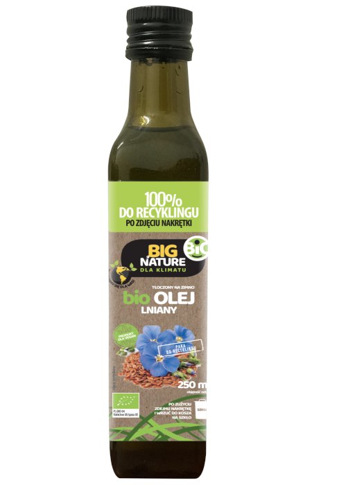 Big Nature Olej lniany BIO 250 ml