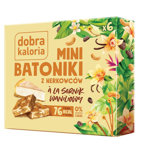 Dobra Kaloria Mini Batoniki Z nerkowców A la Latte Waniliowe 102g