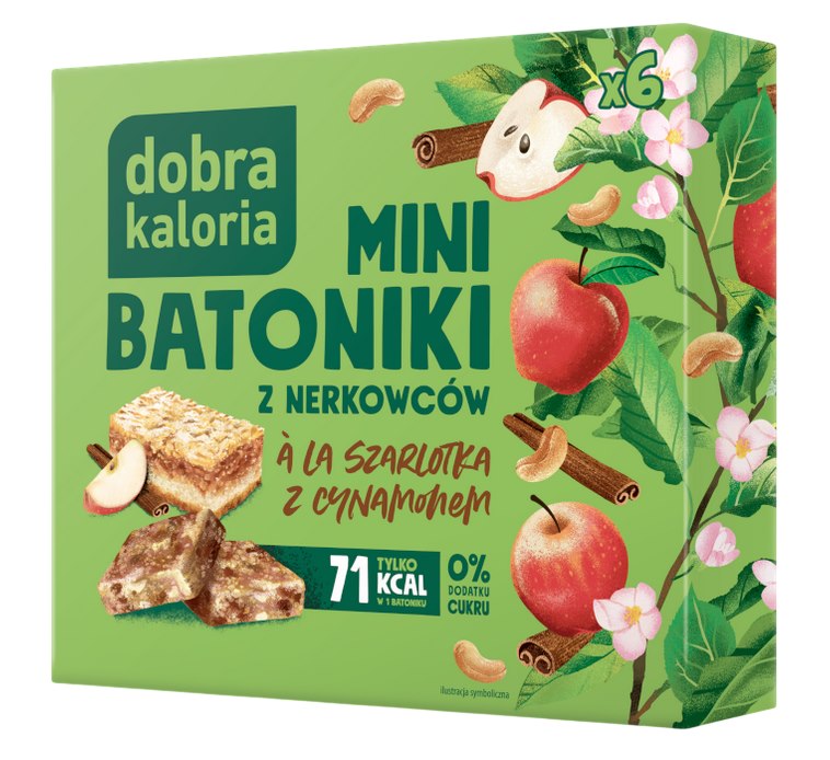 Dobra Kaloria Mini Batoniki Z Nerkowcow A'la Szarlotka z cynamonem (6x17g)