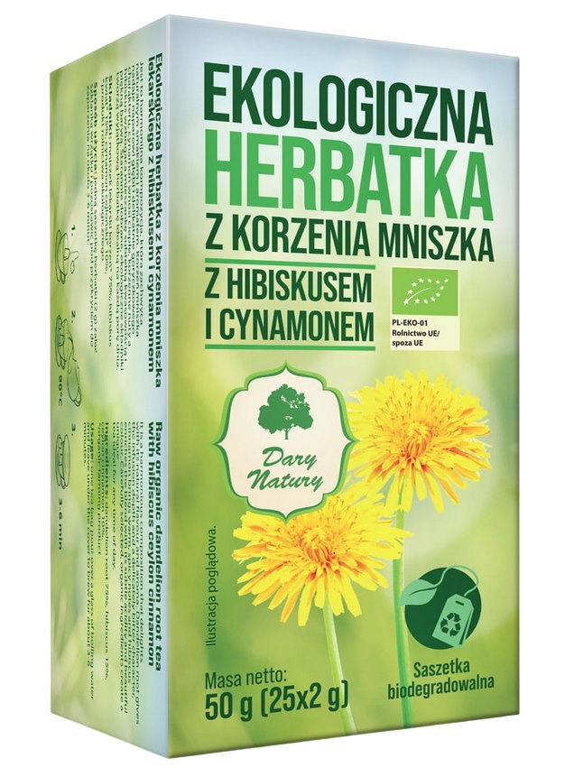 Dary Natury Eko Herb. z korzeniem mniszka z hibiskusem i cynamonem- 25x2g