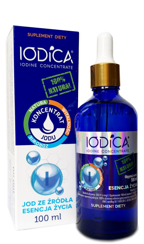 IODICA Naturalny koncentrat jodu 100ml butelka szklana + pipeta