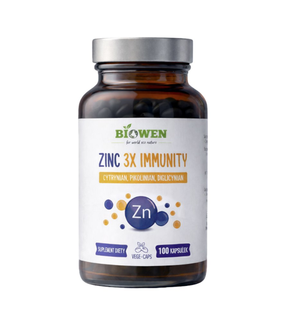 BIOWEN Cynk - Zinc 3X Immunity 100 kapsułek