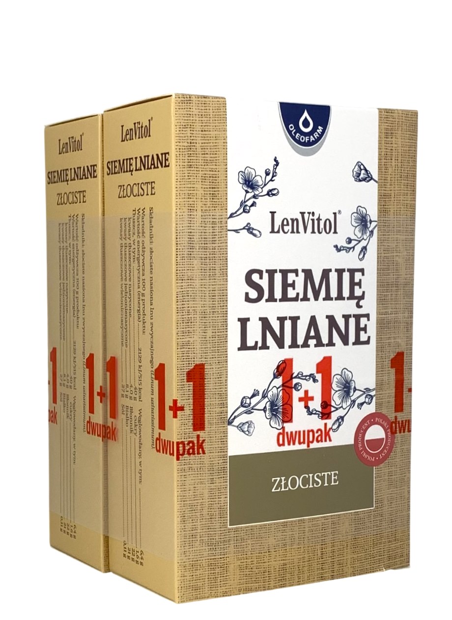 Oleofarm Siemie Lniane zlociste ziarno 250+250g