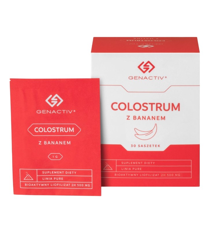 Genactiv Colostrum z bananem- 30 saszetek