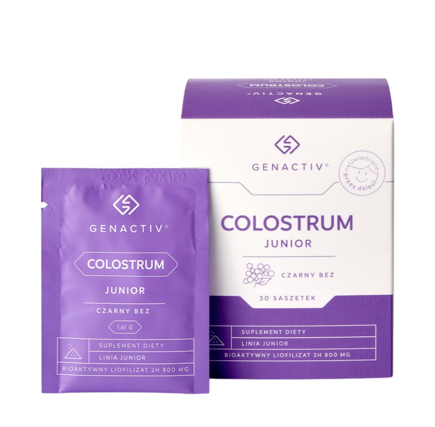 Genactiv Colostrum Junior CZARNY BEZ- 30 saszetek