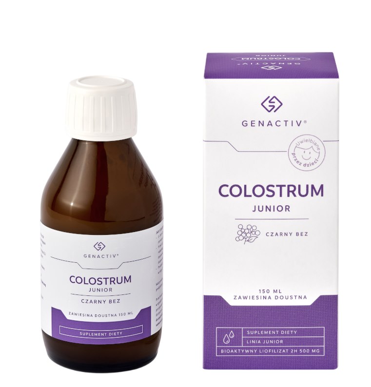 Genactiv Colostrum Junior CZARNY BEZ- 150ml