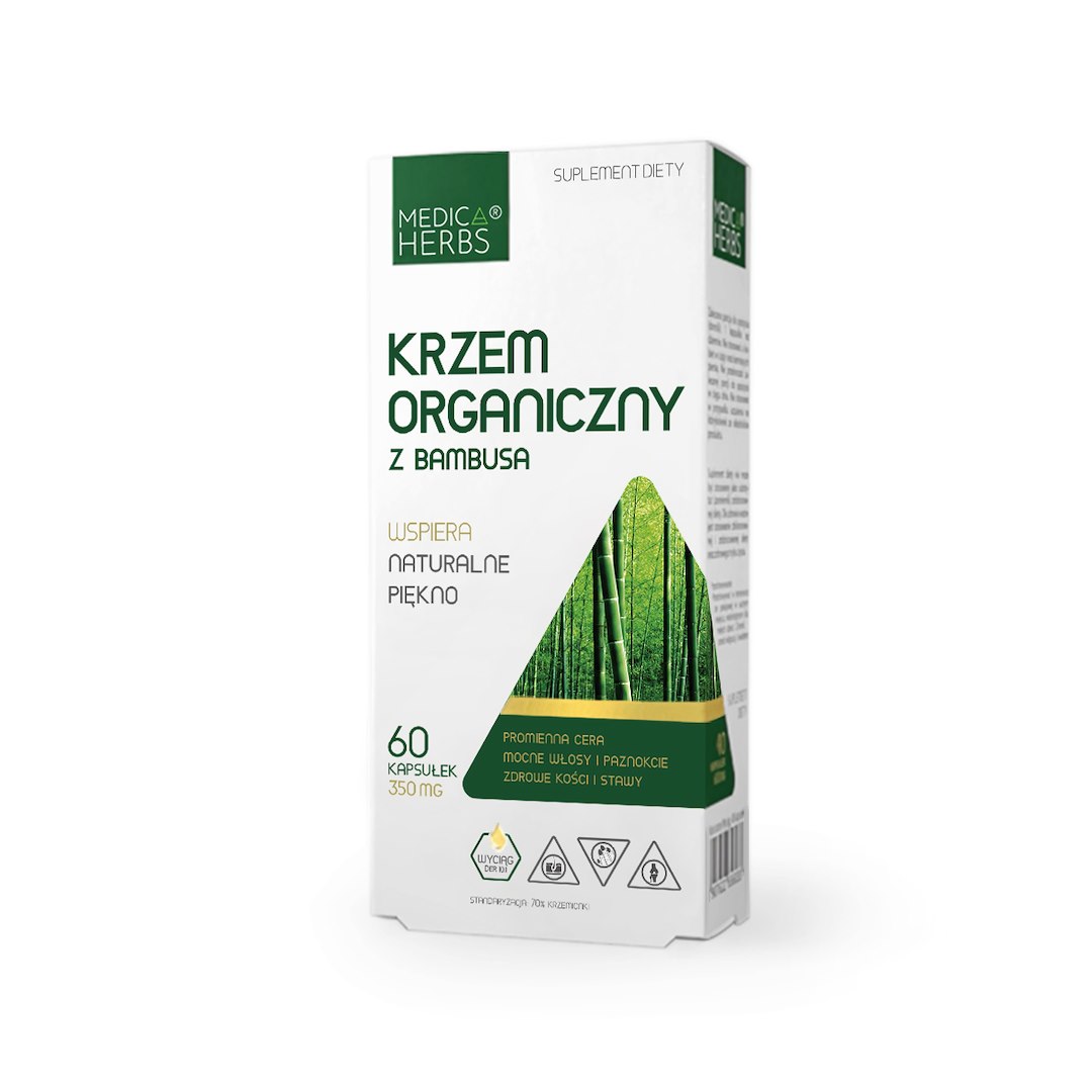 Medica Herbs Krzem Organiczny z bambusa 350mg 60kaps