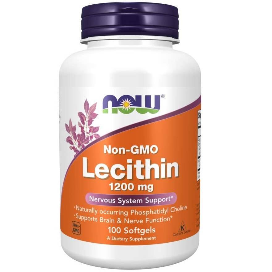 NOW Lecithin Non-GMO 1200mg 100 kaps
