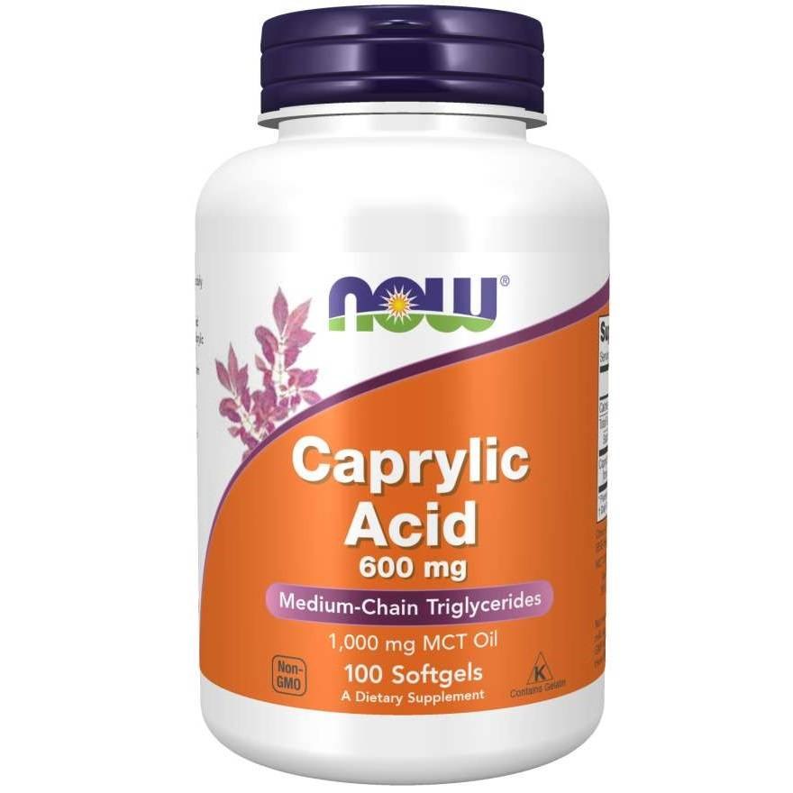 Now Foods Caprylic Acid 600mg 100 kaps
