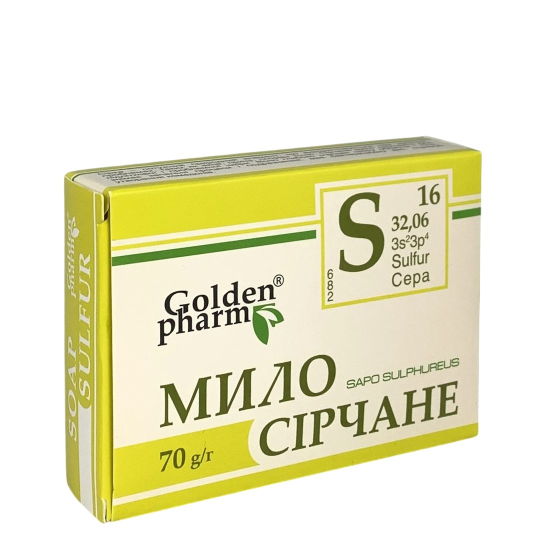 Golden Pharm Mydlo Siarkowe w kostce- 70g