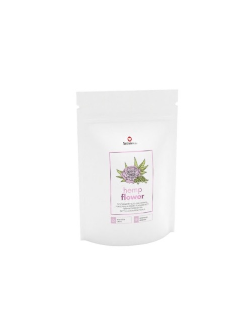 Sativa Life- Hemp Flower susz z zieloną herbatą ,pokrzywą, aloesem i płatkami róży- 50g