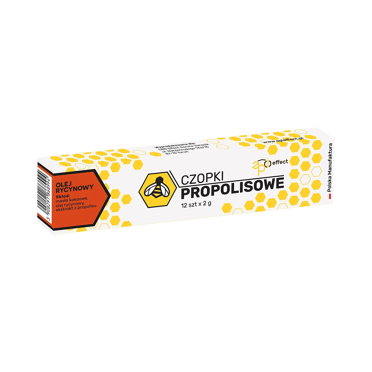 CBD Effect Czopki Rycyna - 12szt x2g