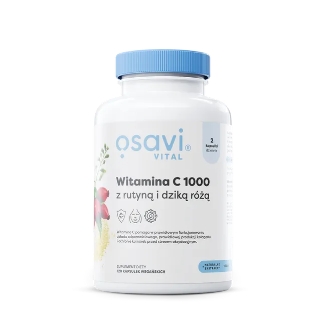 Osavi Witamina C 1000 z rutyną i dziką różą-  180 kaps