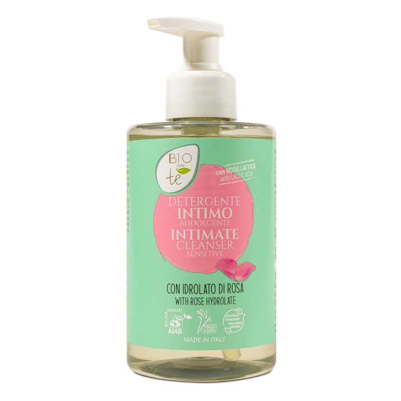 Delikatny płyn do higieny intymnej z ekologicznym hydrolatem różanym, AIAB, 300 ml, Pierpaoli Biocontè