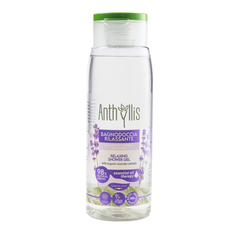 Relaksujący bio żel pod prysznic, z ekstraktem z lawendy i aloesem, Cosmos Organic, 300 ml, Anthyllis, Pierpaoli