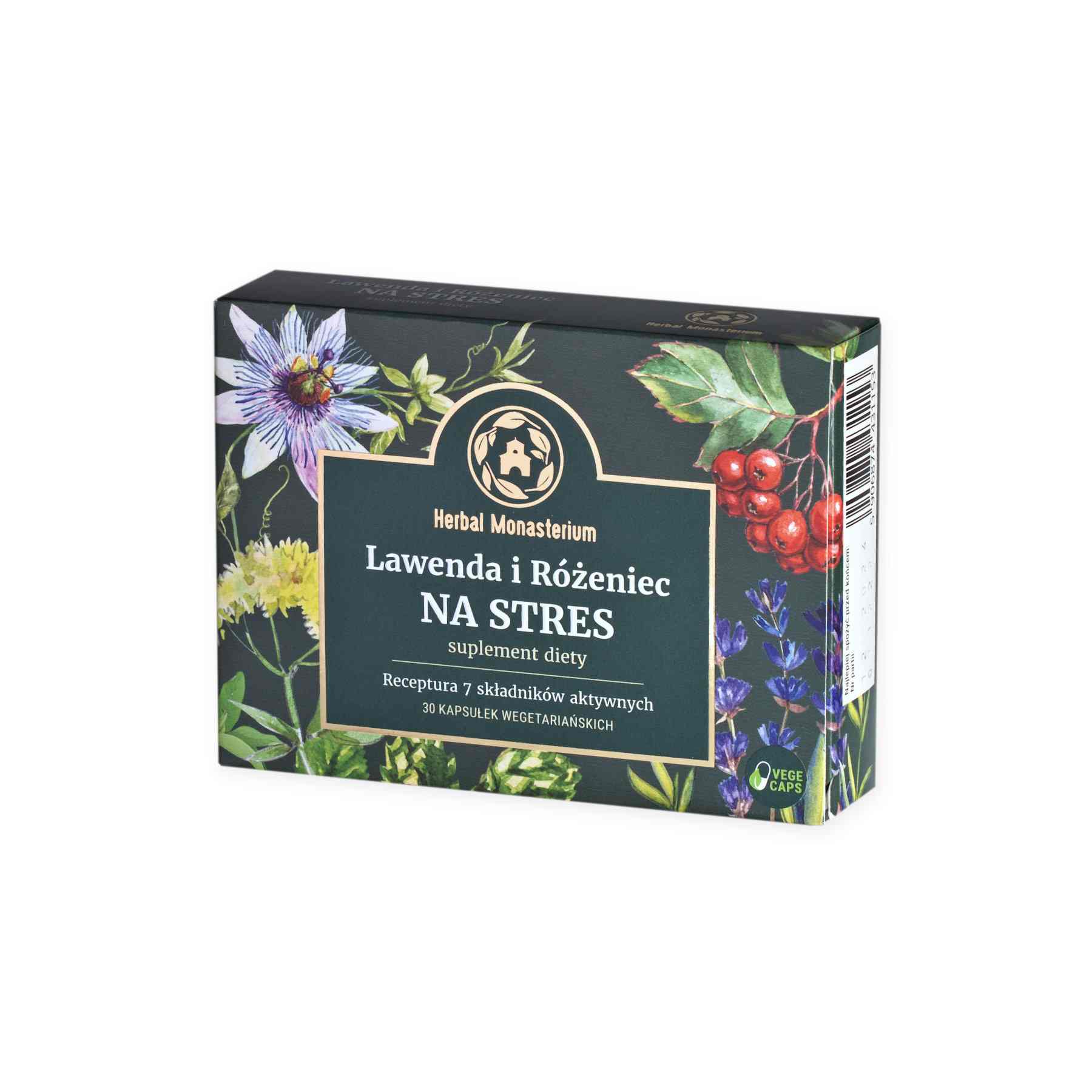 Herbal Pharmaceutical Lawenda i rozeniec na stres x 30 kaps