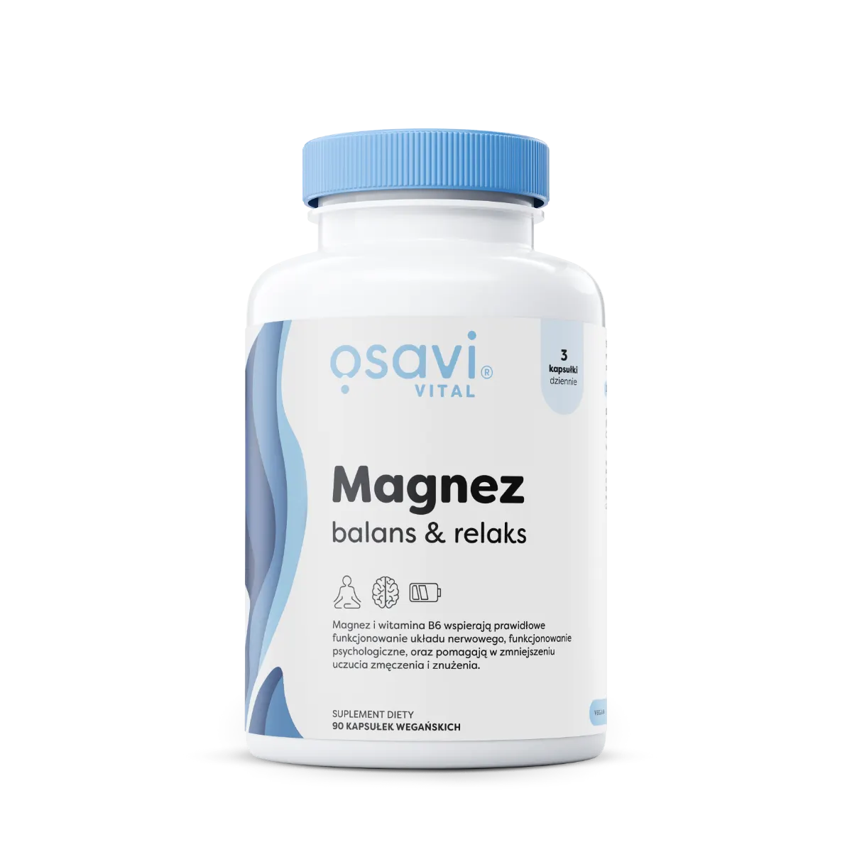 Osavi Cytrynian Magnezu + B6 90 kaps