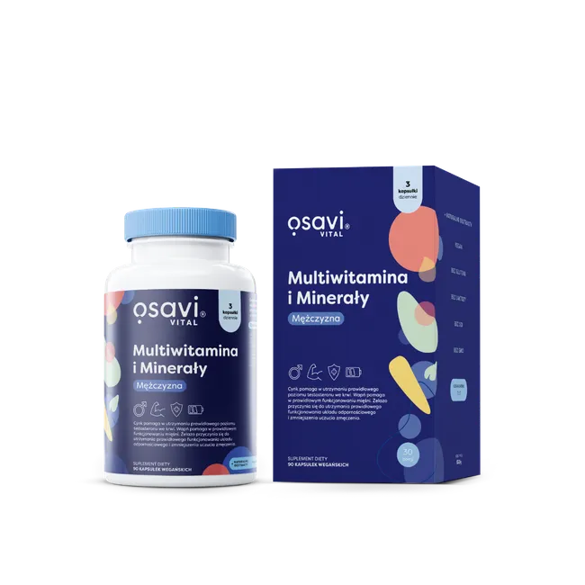 Osavi Multiwitamina i Mineraly Mezczyzna- 90 kaps