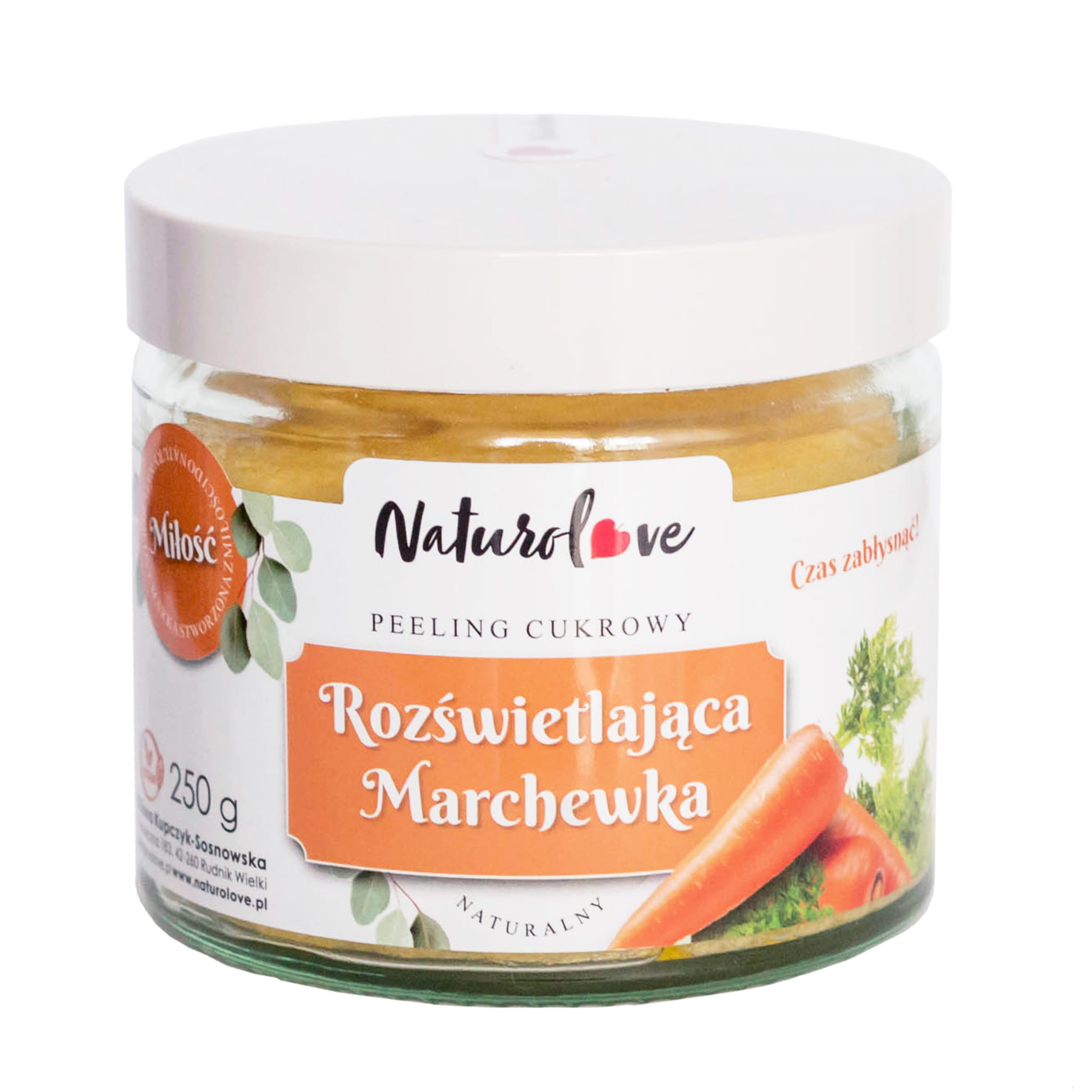 Naturolove Peeling cukrowy Rozswietlajaca Marchewka 250g