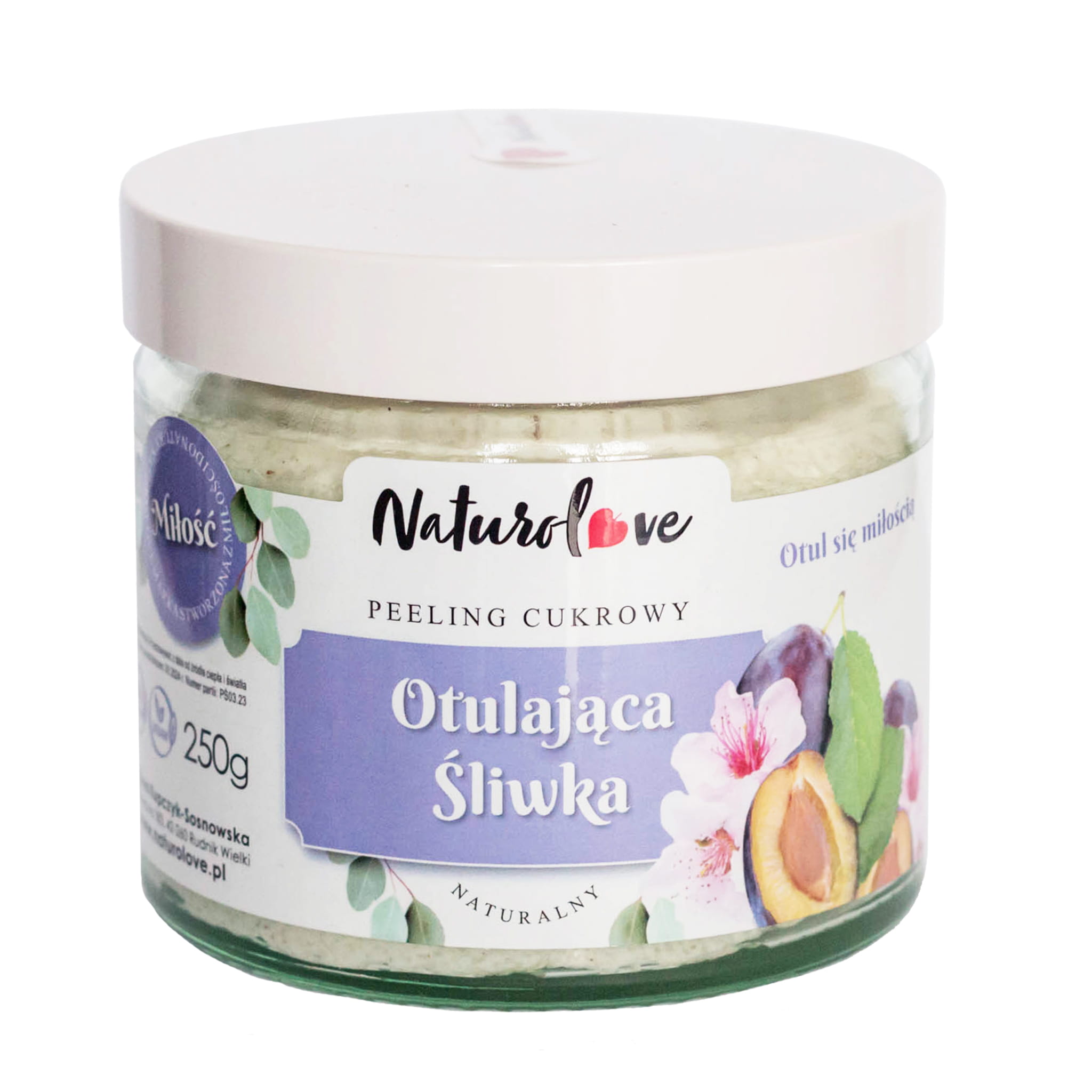 Naturolove Cukrowy peeling Otulająca śliwka-250g