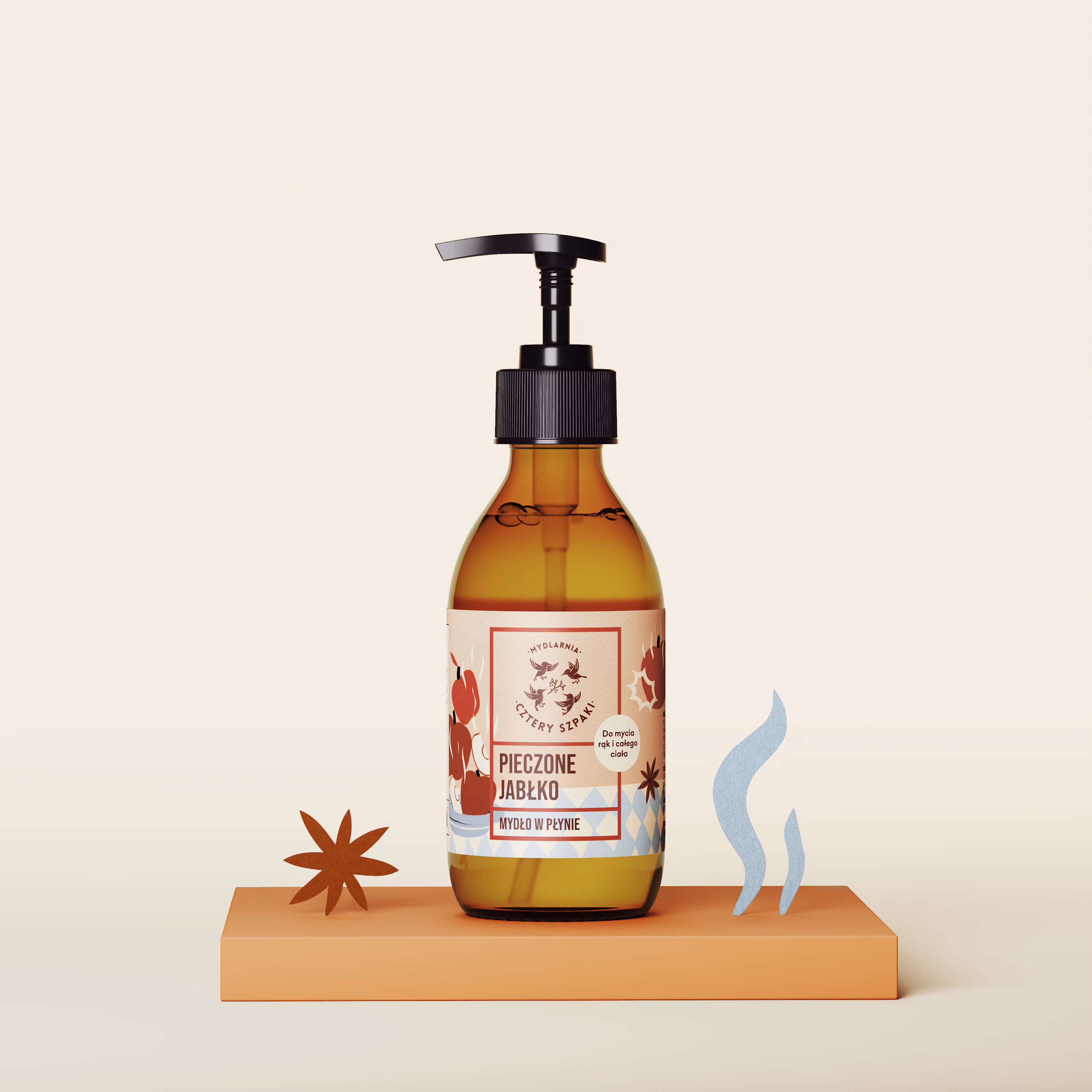 Cztery Szpaki Pieczone Jabłko - naturalne mydło w płynie- 300ml