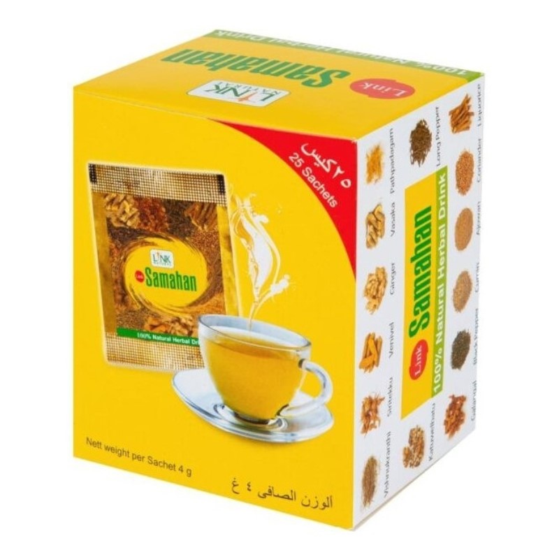 Herbata Samahan Ajurwedyjska receptura z 14 starannie dobranych ziół - 25 saszetek x 4g (100g)